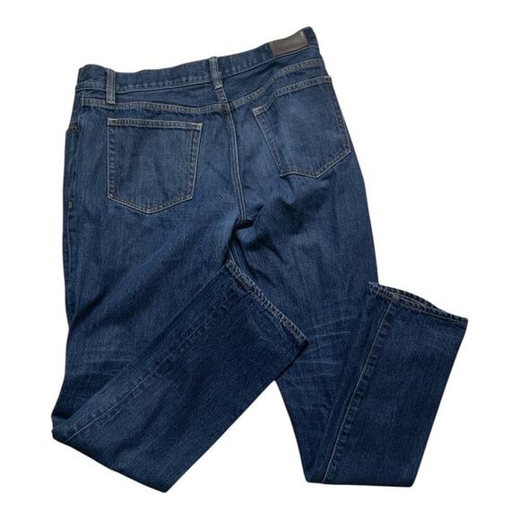 JCrew The Driggs Jeans Mens 32x32 Straight Whiskers Dark Wash Streetwear Denim - Picture 4 of 10